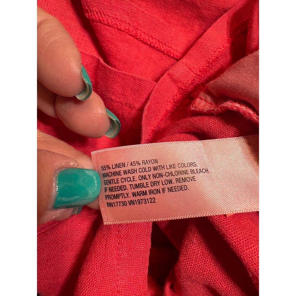 Universal Thread Women's Coral Short Romper Linen Blend Size XL - Picture 14 of 16